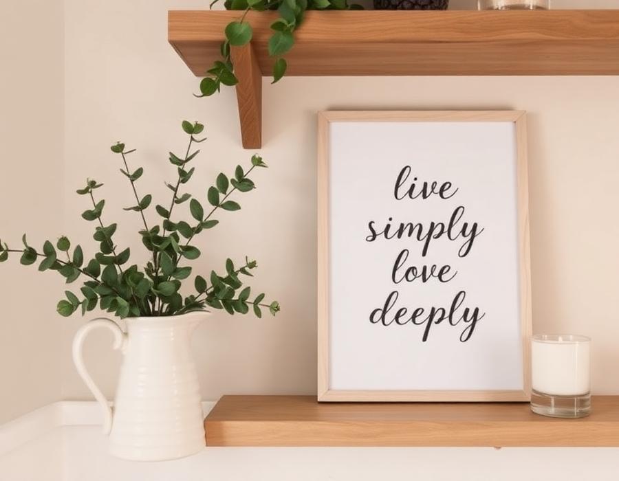 Live simply, love deeply decor